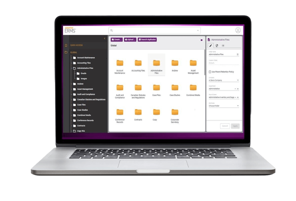 ERMS Workflow Laptop Mock up